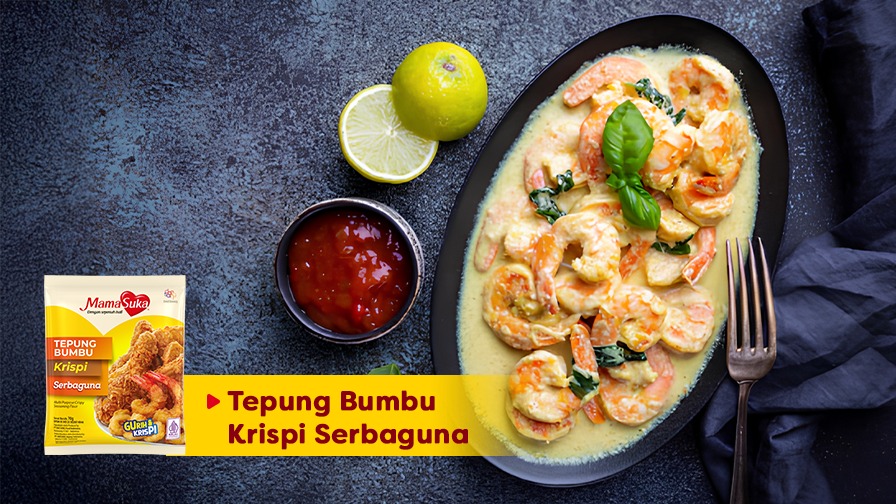 Resep Udang Tepung Crispy Saus Telur Asin